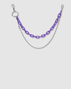 Dark purple double chain (no scarf))