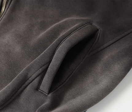 TALKLESSFASHION Deconstructed Gradient Zipper Jacket