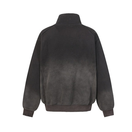 TALKLESSFASHION Deconstructed Gradient Zipper Jacket