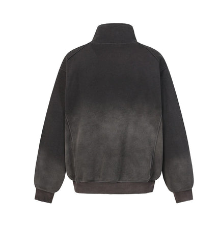TALKLESSFASHION Deconstructed Gradient Zipper Jacket