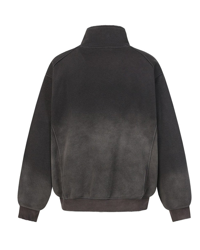 TALKLESSFASHION Deconstructed Gradient Zipper Jacket