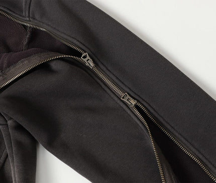 TALKLESSFASHION Deconstructed Gradient Zipper Jacket