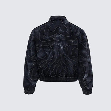 TALKLESSFASHION Deconstructed Splicing Denim Short Jacket