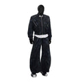 TALKLESSFASHION Deconstructed Splicing Denim Short Jacket