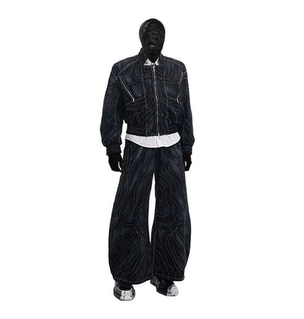 THETLSTUDIO Deconstructed Splicing Denim Short Jacket