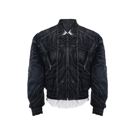 THETLSTUDIO Deconstructed Splicing Denim Short Jacket