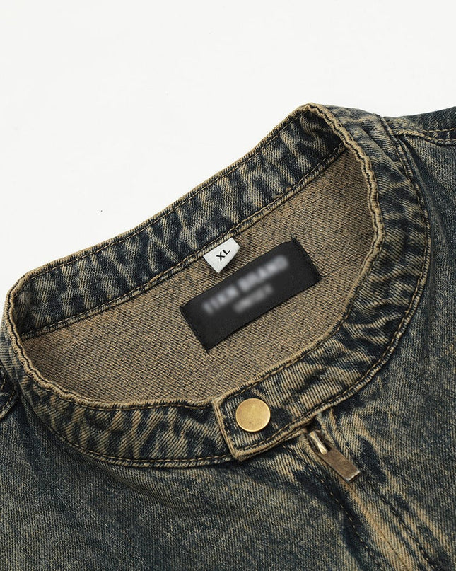TALKLESSFASHION Denim Cargo Pants Jacket Men's Coat