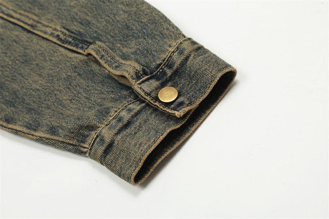 TALKLESSFASHION Denim Cargo Pants Jacket Men's Coat