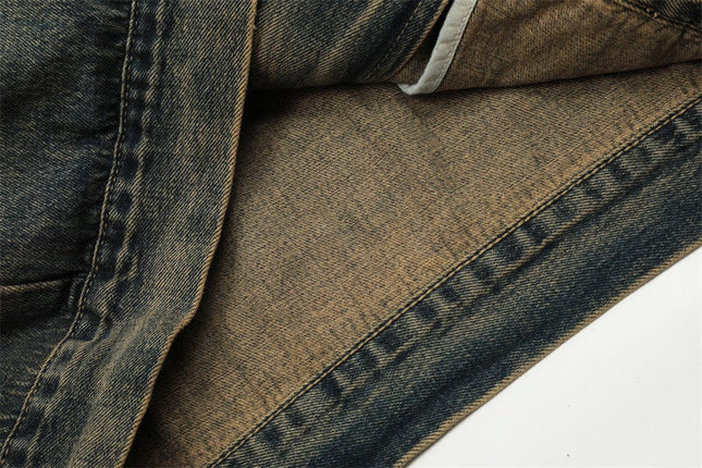 TALKLESSFASHION Denim Cargo Pants Jacket Men's Coat