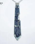 Denim navy tie (in stock)