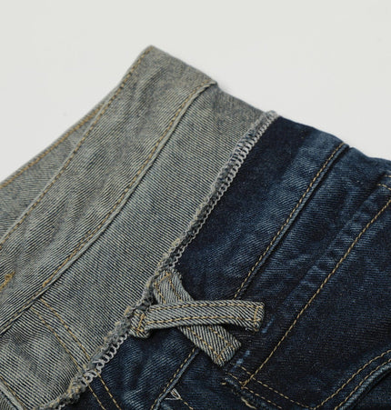 THETLSTUDIO Destroyed Scimitar Wide-Leg Jeans