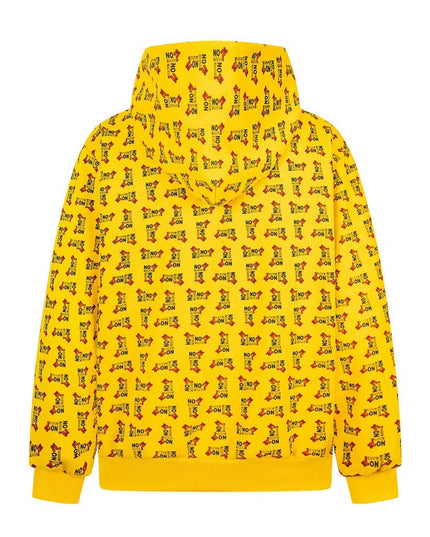 TALKLESSFASHION Digital print letter zip  hooded cardigan sweatshirt