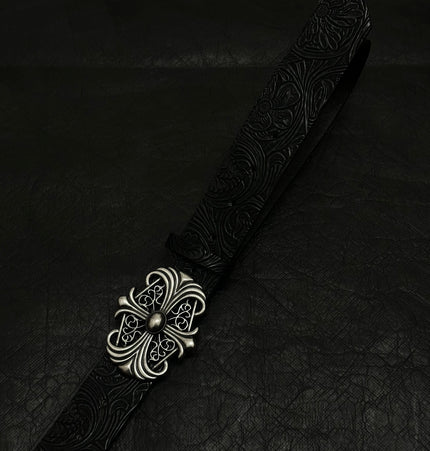 THETLSTUDIO Direction of Light American vintage cross belt embossed snap buckle niche belt versatile trouser belt