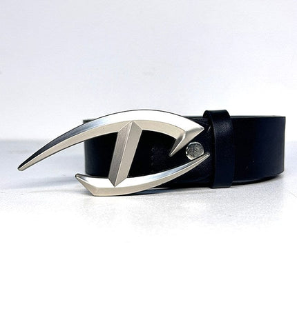 TALKLESSFASHION Direction of Light belt men's design sense high-end ins black belt accessories trouser belt versatile trend