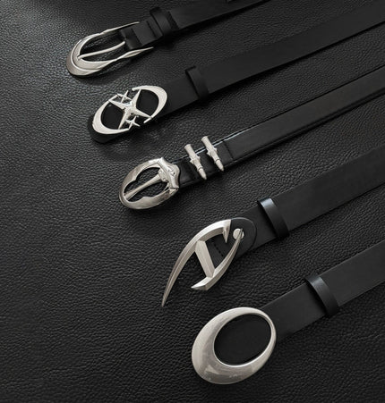 TALKLESSFASHION Direction of Light belt men's design sense high-end ins black belt accessories trouser belt versatile trend