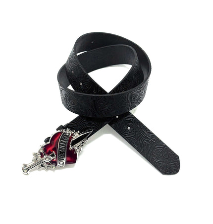 THETLSTUDIO Direction of Light: Dark wind, a sword-piercing big scalp, embossed punk street belt decoration