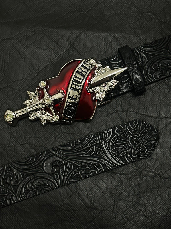 Dark Wind Sword-Piercing Punk Belt