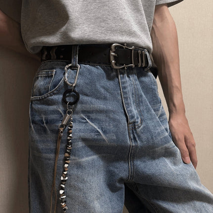 TALKLESSFASHION Direction of Light iris foil sword road trousers belt high intelligence cleanfit belt men's simple