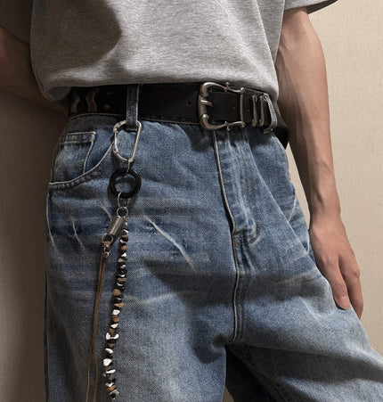 TALKLESSFASHION Direction of Light iris foil sword road trousers belt high intelligence cleanfit belt men's simple
