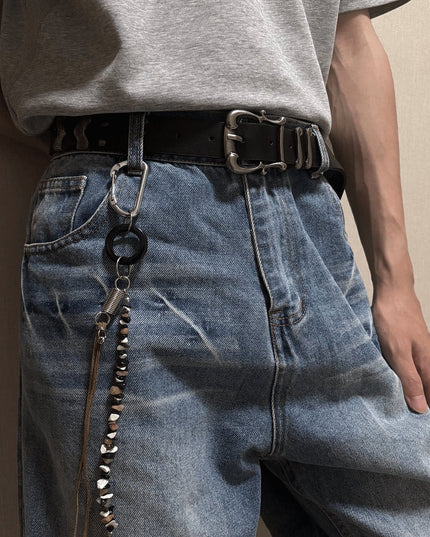 TALKLESSFASHION Direction of Light iris foil sword road trousers belt high intelligence cleanfit belt men's simple