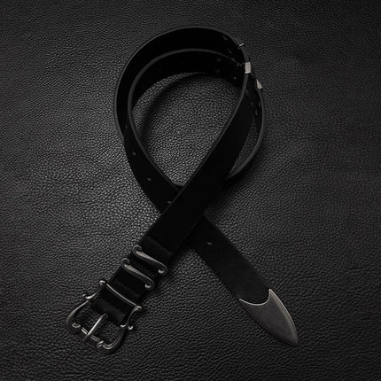 TALKLESSFASHION Direction of Light iris foil sword road trousers belt high intelligence cleanfit belt men's simple