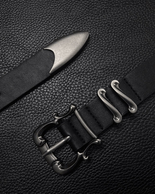 TALKLESSFASHION Direction of Light iris foil sword road trousers belt high intelligence cleanfit belt men's simple