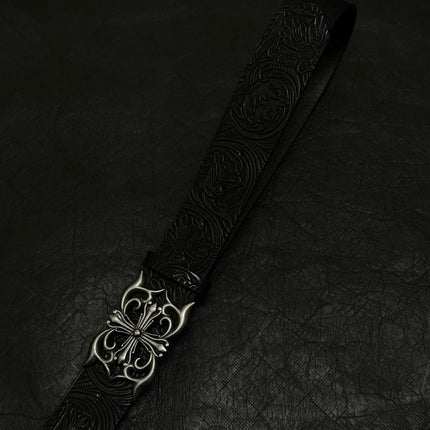 TALKLESSFASHION Direction of Light Vintage Diablo Cross Belt Rivet Belt Punk Niche Accessories