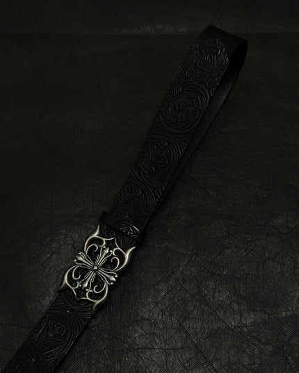 TALKLESSFASHION Direction of Light Vintage Diablo Cross Belt Rivet Belt Punk Niche Accessories