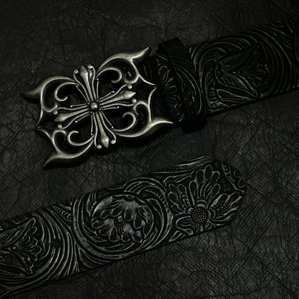 TALKLESSFASHION Direction of Light Vintage Diablo Cross Belt Rivet Belt Punk Niche Accessories
