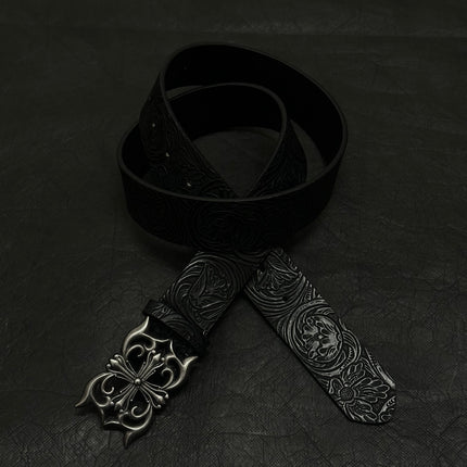 TALKLESSFASHION Direction of Light Vintage Diablo Cross Belt Rivet Belt Punk Niche Accessories