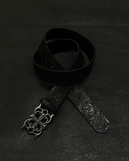 TALKLESSFASHION Direction of Light Vintage Diablo Cross Belt Rivet Belt Punk Niche Accessories