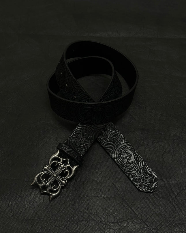 TALKLESSFASHION Direction of Light Vintage Diablo Cross Belt Rivet Belt Punk Niche Accessories