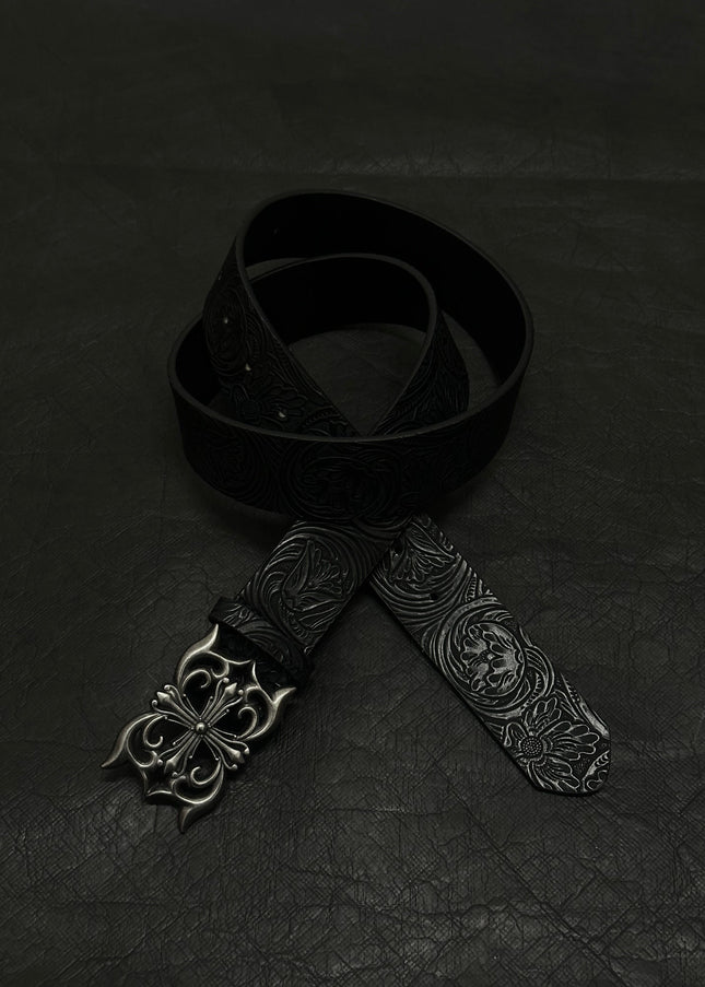 TALKLESSFASHION Direction of Light Vintage Diablo Cross Belt Rivet Belt Punk Niche Accessories