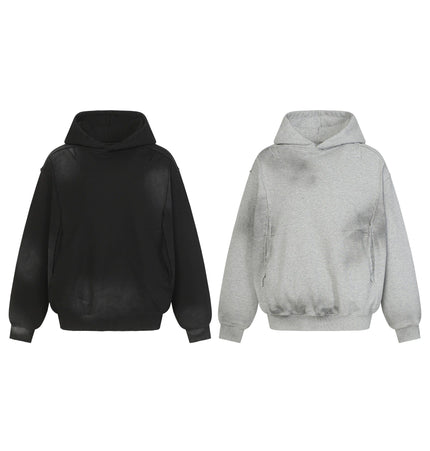 TALKLESSFASHION Dirty Wash Special Shape Hoodie