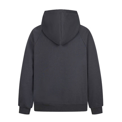 TALKLESSFASHION Distressed Letter Print Embroidered Hooded Sweatshirt