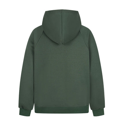 TALKLESSFASHION Distressed Letter Print Embroidered Hooded Sweatshirt