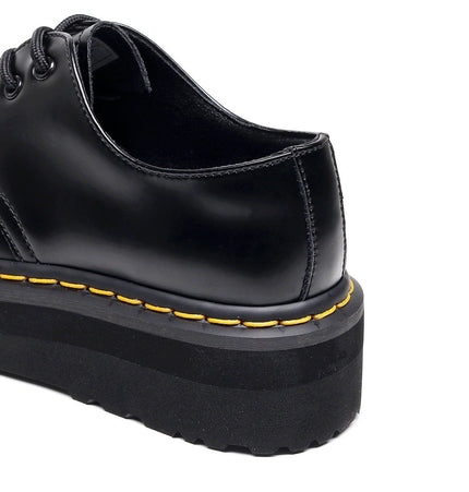 TALKLESSFASHION [do not grind feet] lightweight -1461 platform sole 3 hole martin shoes women's low-top genuine leather casual black student booties
