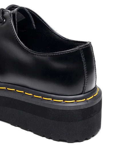 TALKLESSFASHION [do not grind feet] lightweight -1461 platform sole 3 hole martin shoes women's low-top genuine leather casual black student booties
