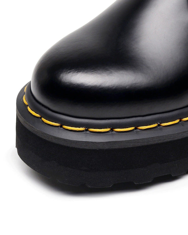 TALKLESSFASHION [do not grind feet] lightweight -1461 platform sole 3 hole martin shoes women's low-top genuine leather casual black student booties