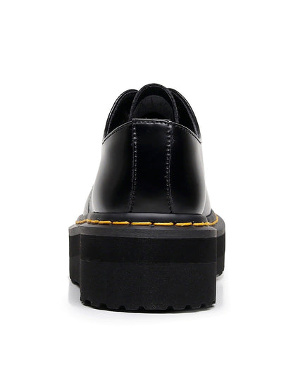 TALKLESSFASHION [do not grind feet] lightweight -1461 platform sole 3 hole martin shoes women's low-top genuine leather casual black student booties