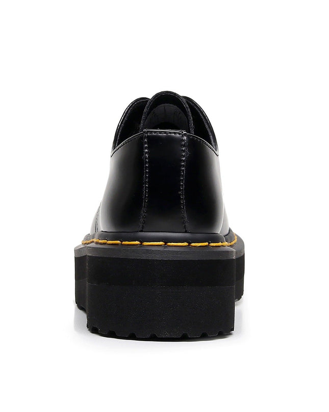 TALKLESSFASHION [do not grind feet] lightweight -1461 platform sole 3 hole martin shoes women's low-top genuine leather casual black student booties