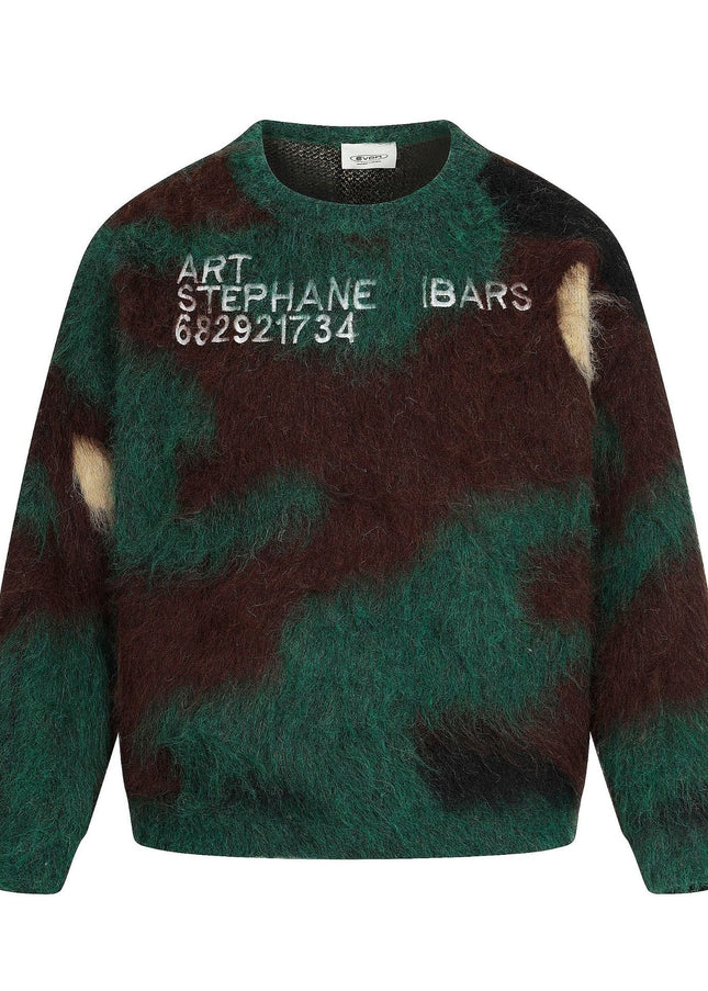 TALKLESSFASHION Embroidered Color-Block Vintage Pullover