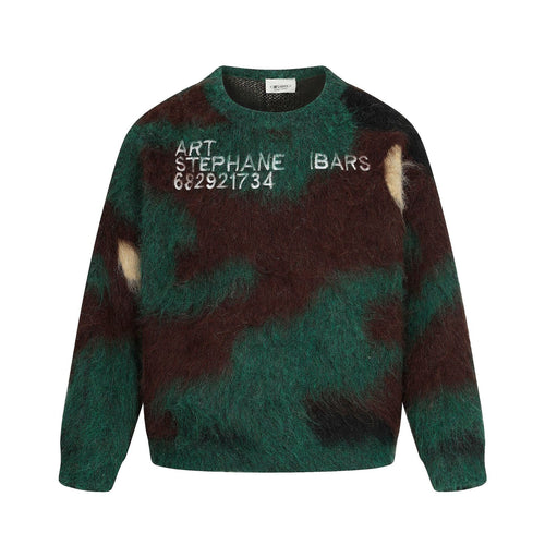 THETLSTUDIO Embroidered Color-Block Vintage Pullover