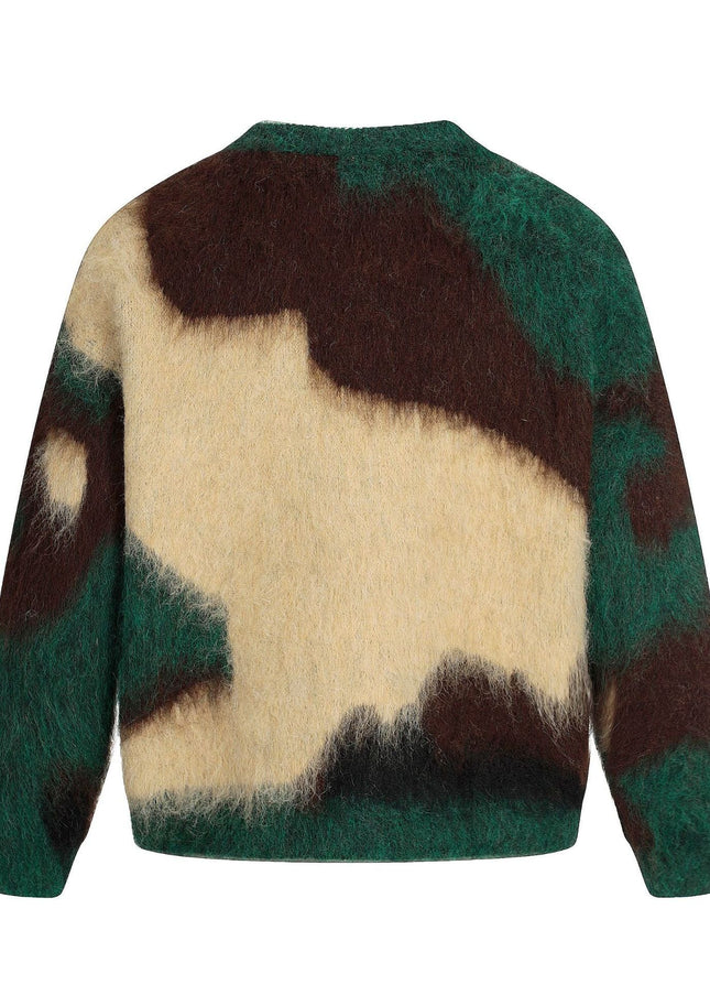 TALKLESSFASHION Embroidered Color-Block Vintage Pullover
