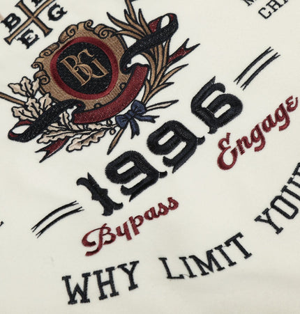 TALKLESSFASHION Embroidery Campus Style Cotton jacket