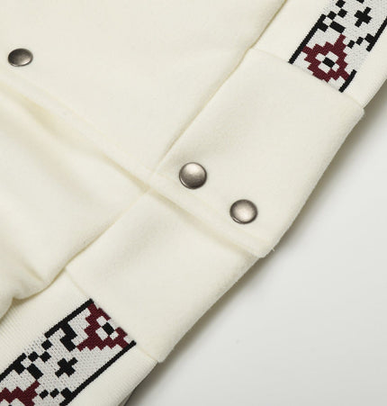 TALKLESSFASHION Embroidery Campus Style Cotton jacket