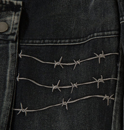 TALKLESSFASHION Embroidery RockTrail Explorer Jeans—7316