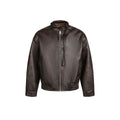 TALKLESSFASHION EON 26 Spring New in stock American vintage distressed stand-up collar loop leather jacket jacket