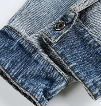 THETLSTUDIO EON 26 Spring New in stock American vintage patchwork denim cargo jacket jacket men