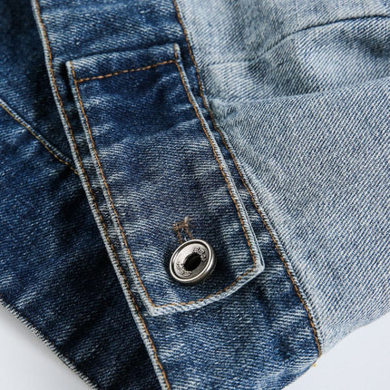 TALKLESSFASHION EON 26 Spring New in stock American vintage patchwork denim cargo jacket jacket men
